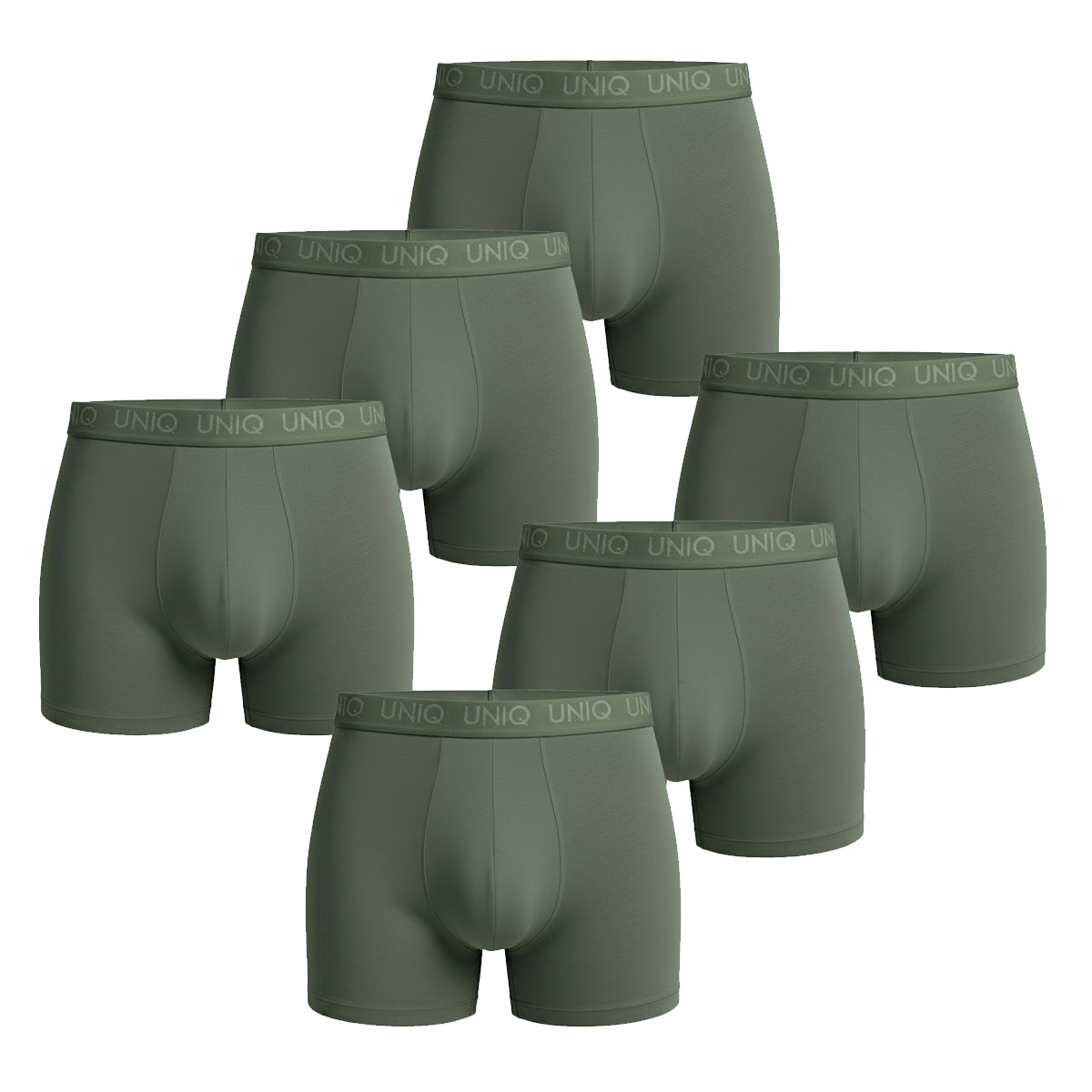 UNIQ BAMBOO BOXERS | 6-PACK ESSENTIAL KHAKI