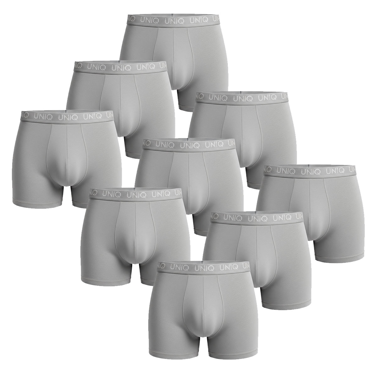 UNIQ BAMBOO BOXERS | 9-PACK URBAN GREY
