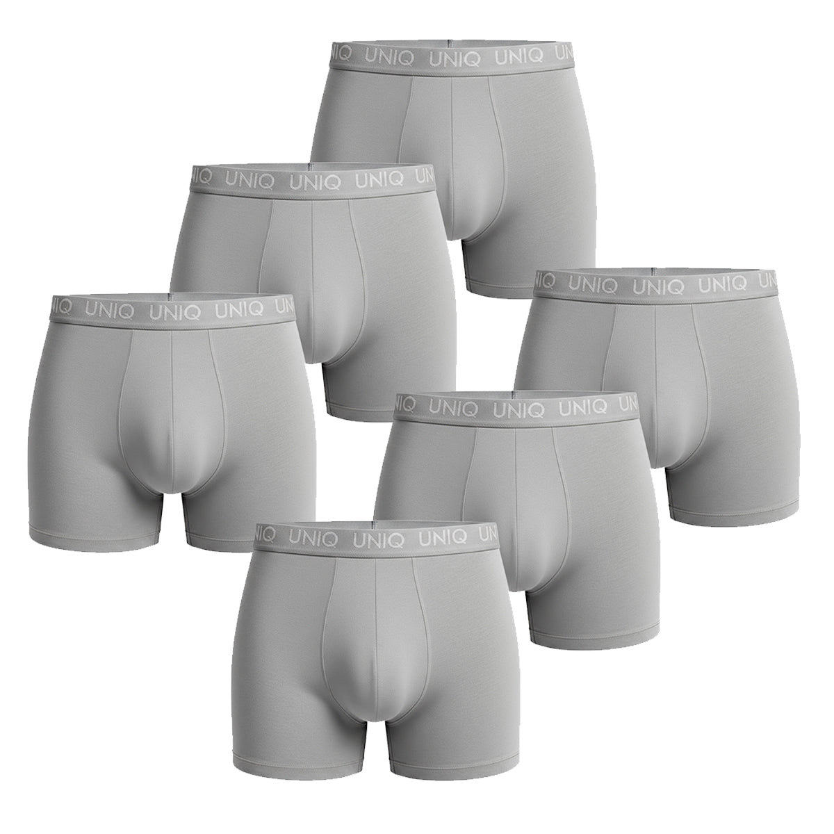 UNIQ BAMBOO BOXERS | 6-PACK URBAN GREY