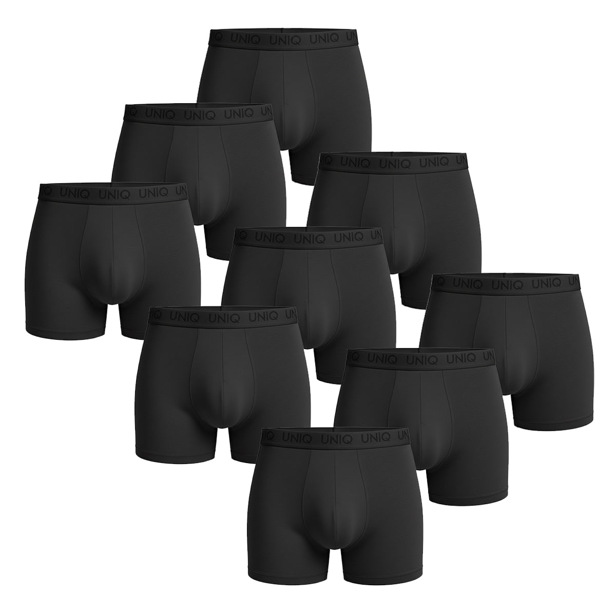 UNIQ BAMBOO BOXERS | 9-PACK TIMELESS BLACK